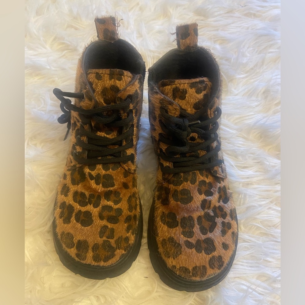 Leopard Print Kids Boots